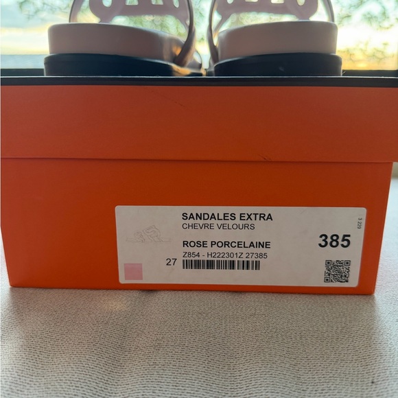 Hermès Rose Oran Extra Sandals